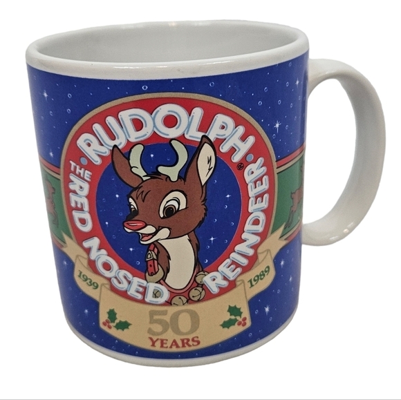 Vintage Applause Rudolf the Red Nose Reindeer‎ 50th Anniversary Coffee Mug - Picture 9 of 9